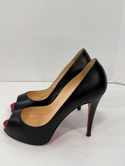 CHRISTIAN LOUBOUTIN Very Prive 120 Peep-Toe Pump / US7.5-EU38