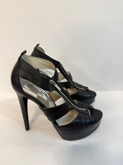 MICHAEL MICHAEL KORS Berkley Platform Sandals Front Zipper/US8