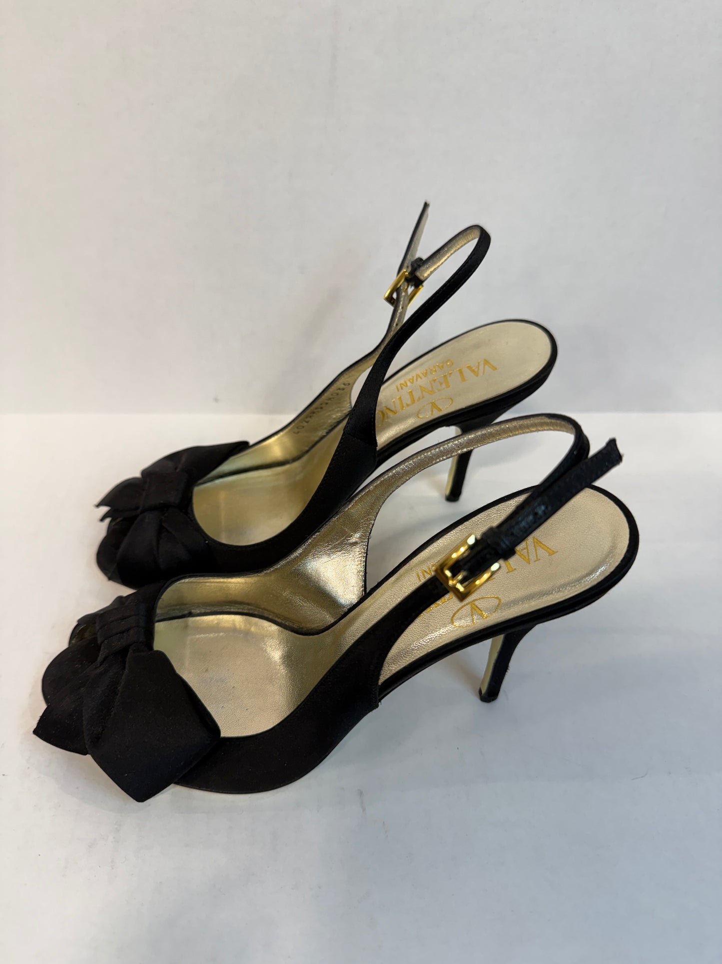 VALENTINO High Heels Satin Sandals With Bow/EU35-US5