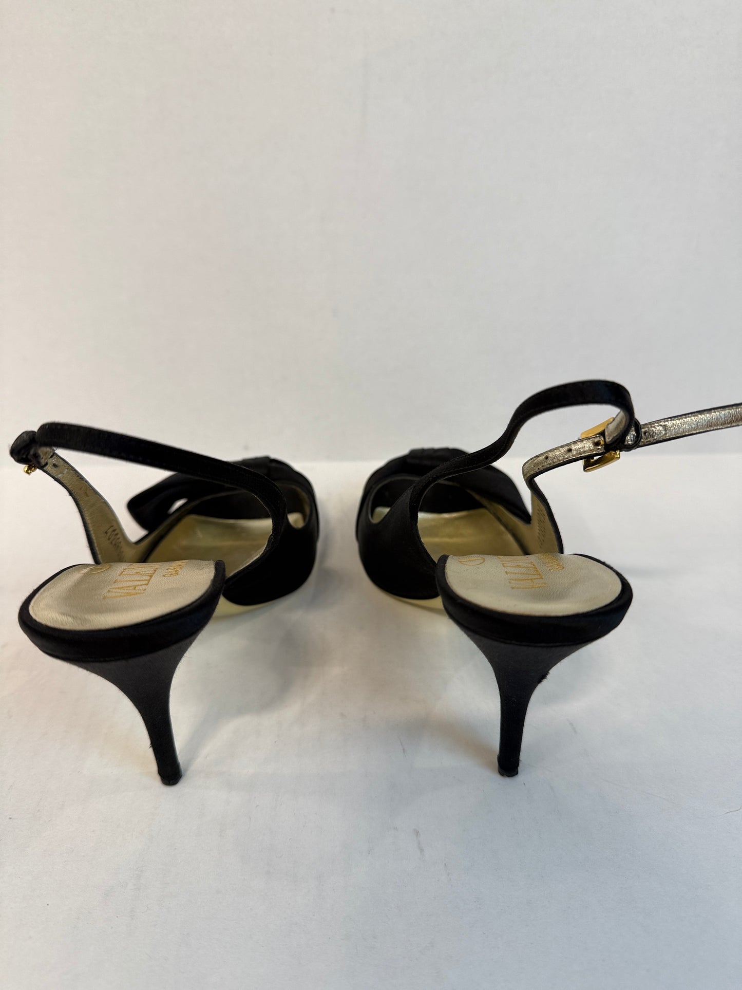 VALENTINO High Heels Satin Sandals With Bow/EU35-US5