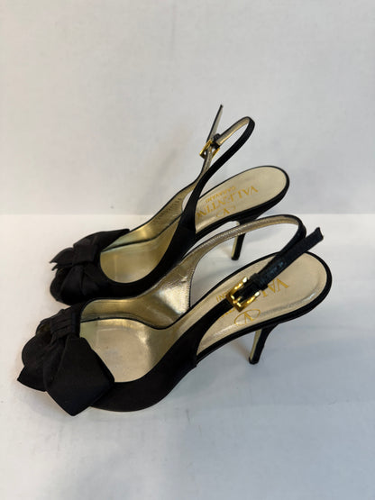 VALENTINO High Heels Satin Sandals With Bow/EU35-US5