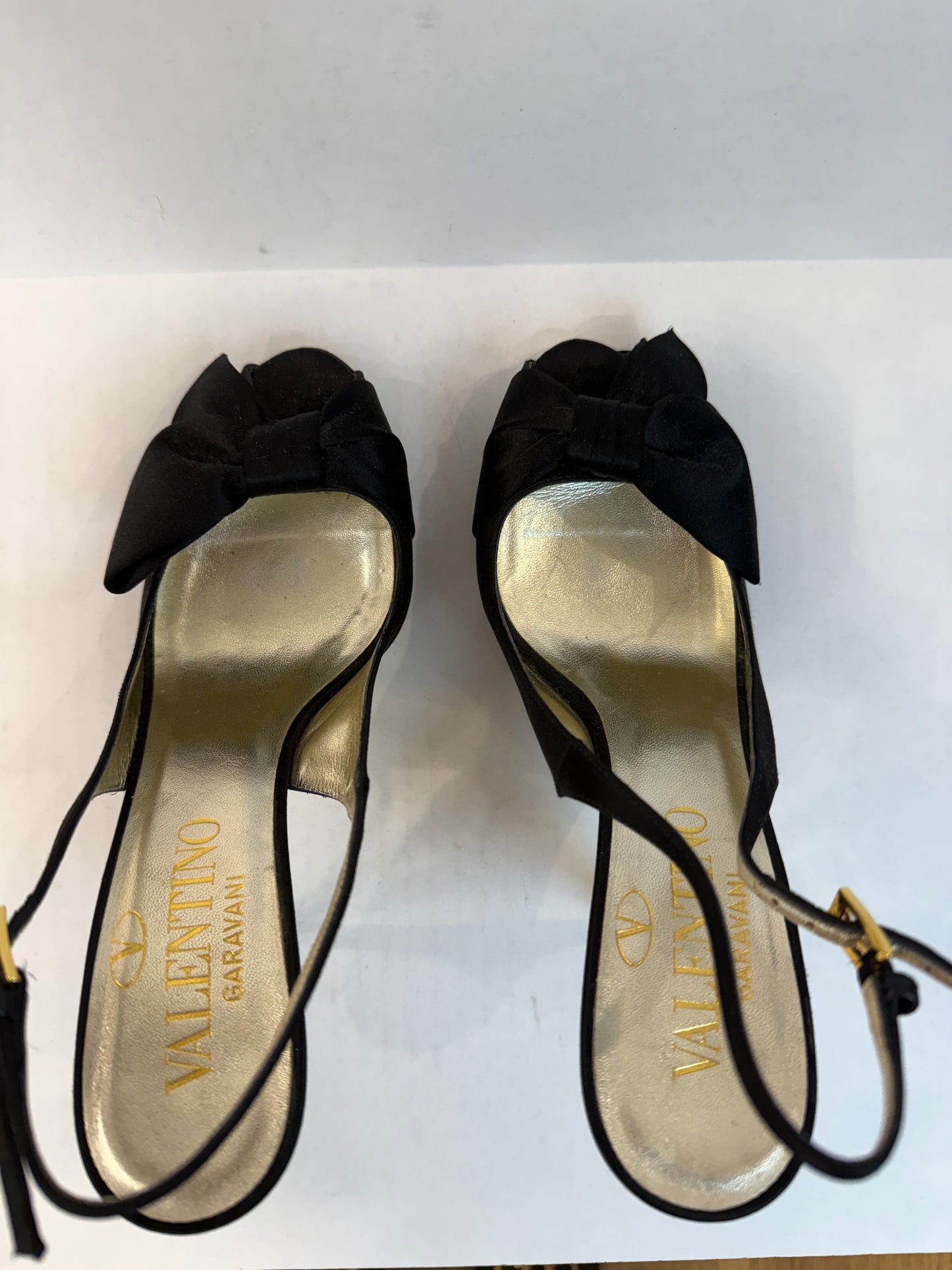 VALENTINO High Heels Satin Sandals With Bow/EU35-US5