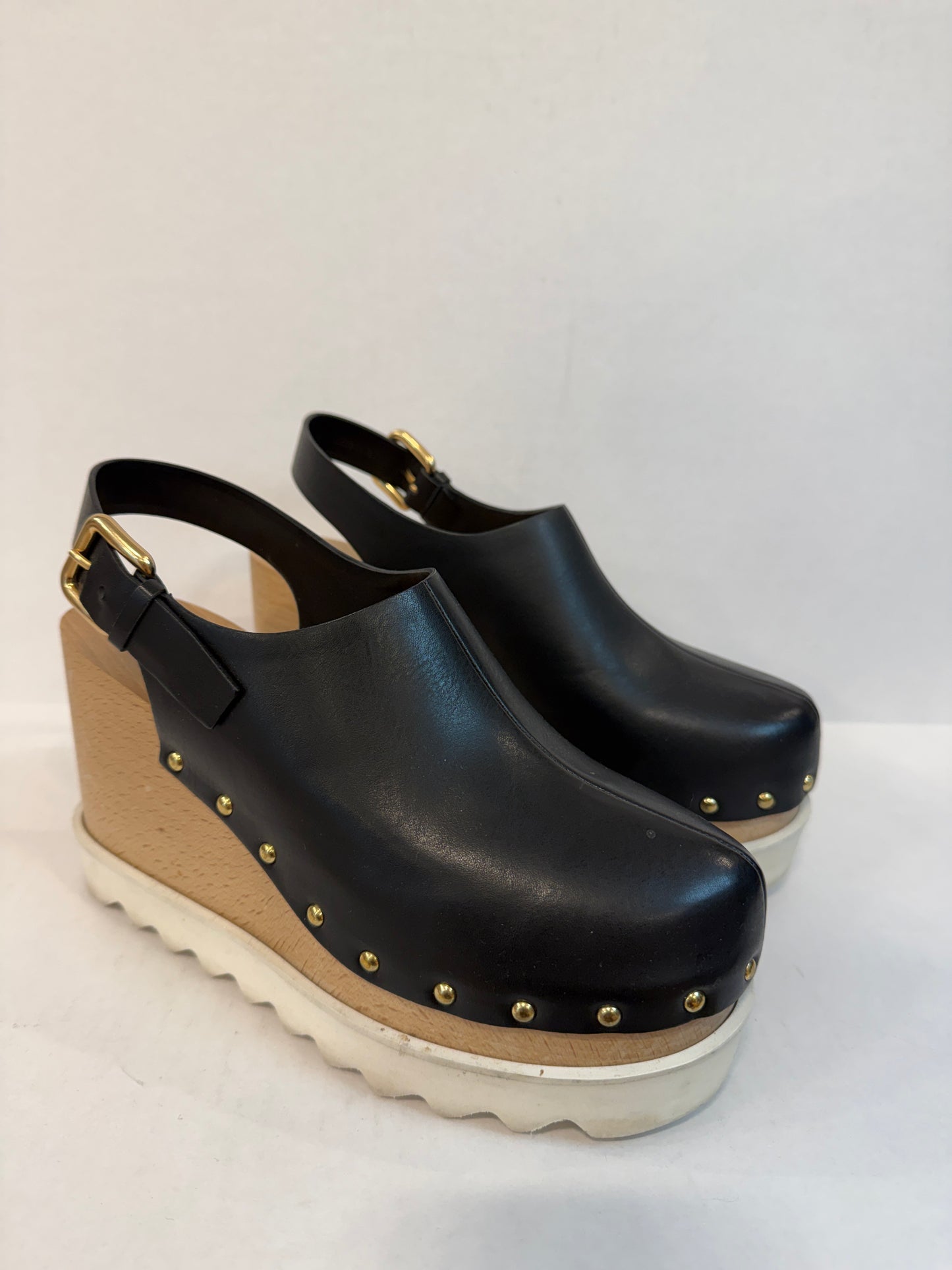 STELLA MCCARTNEY Elyse Platform Wedge Clogs/US8-EU38