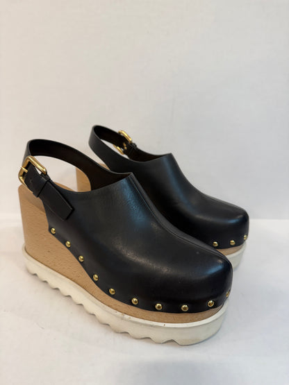 STELLA MCCARTNEY Elyse Platform Wedge Clogs/US8-EU38