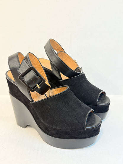 ALEXA WAGNER NWT Suede Platform Open Toe Sandals/ US8.5-EU39