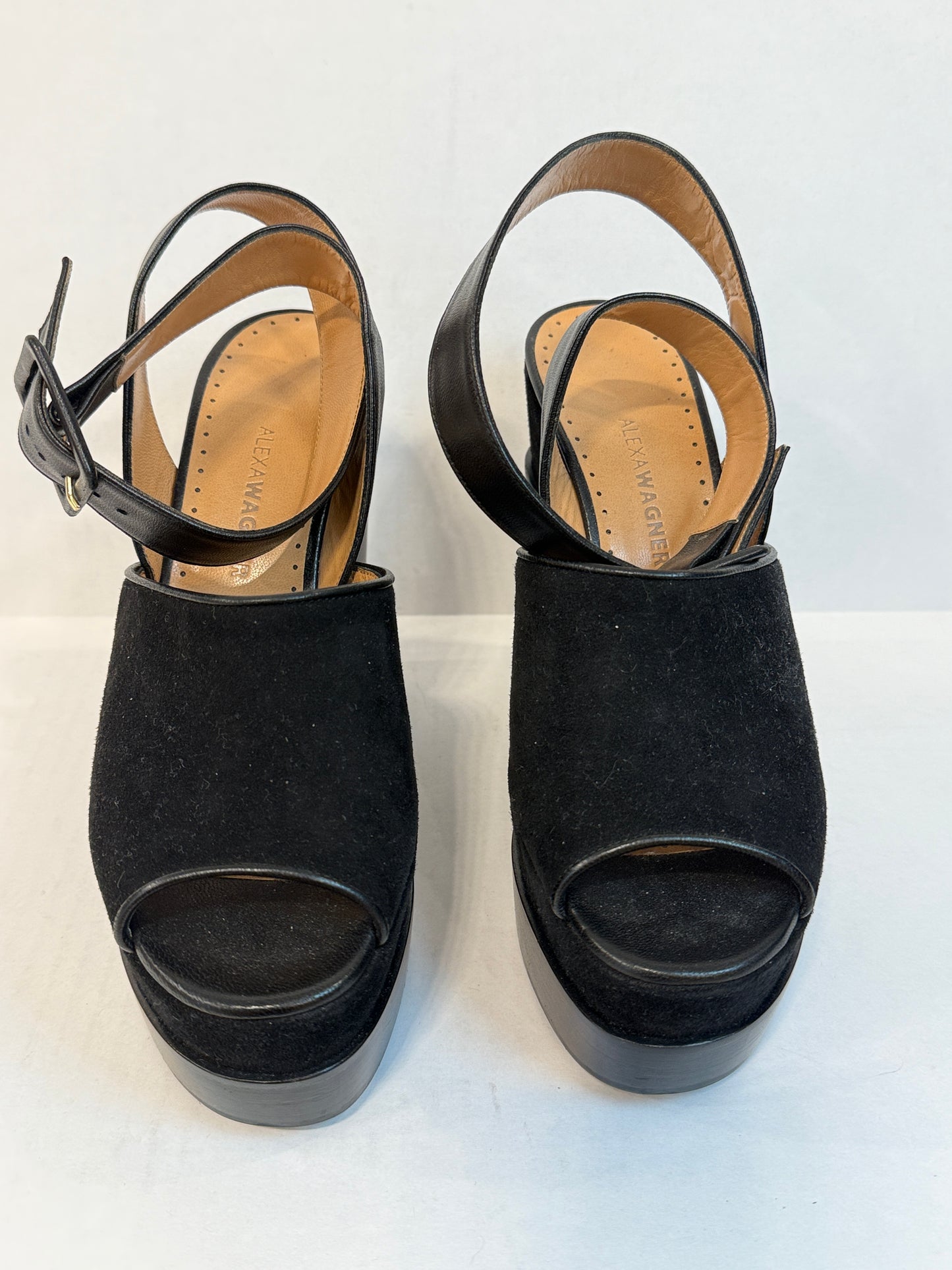ALEXA WAGNER NWT Suede Platform Open Toe Sandals/ US8.5-EU39