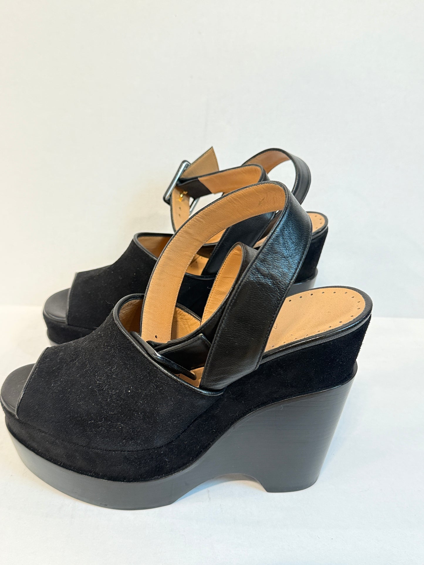 ALEXA WAGNER NWT Suede Platform Open Toe Sandals/ US8.5-EU39