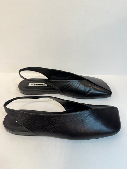 JIL SANDER Leather Flat Slingback Flat Pump / US8.5-EU39