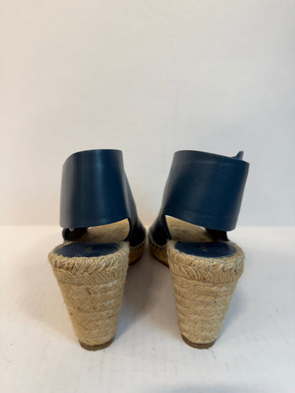 CELINE Leather Wedge Espadrilles/ US6-EU36