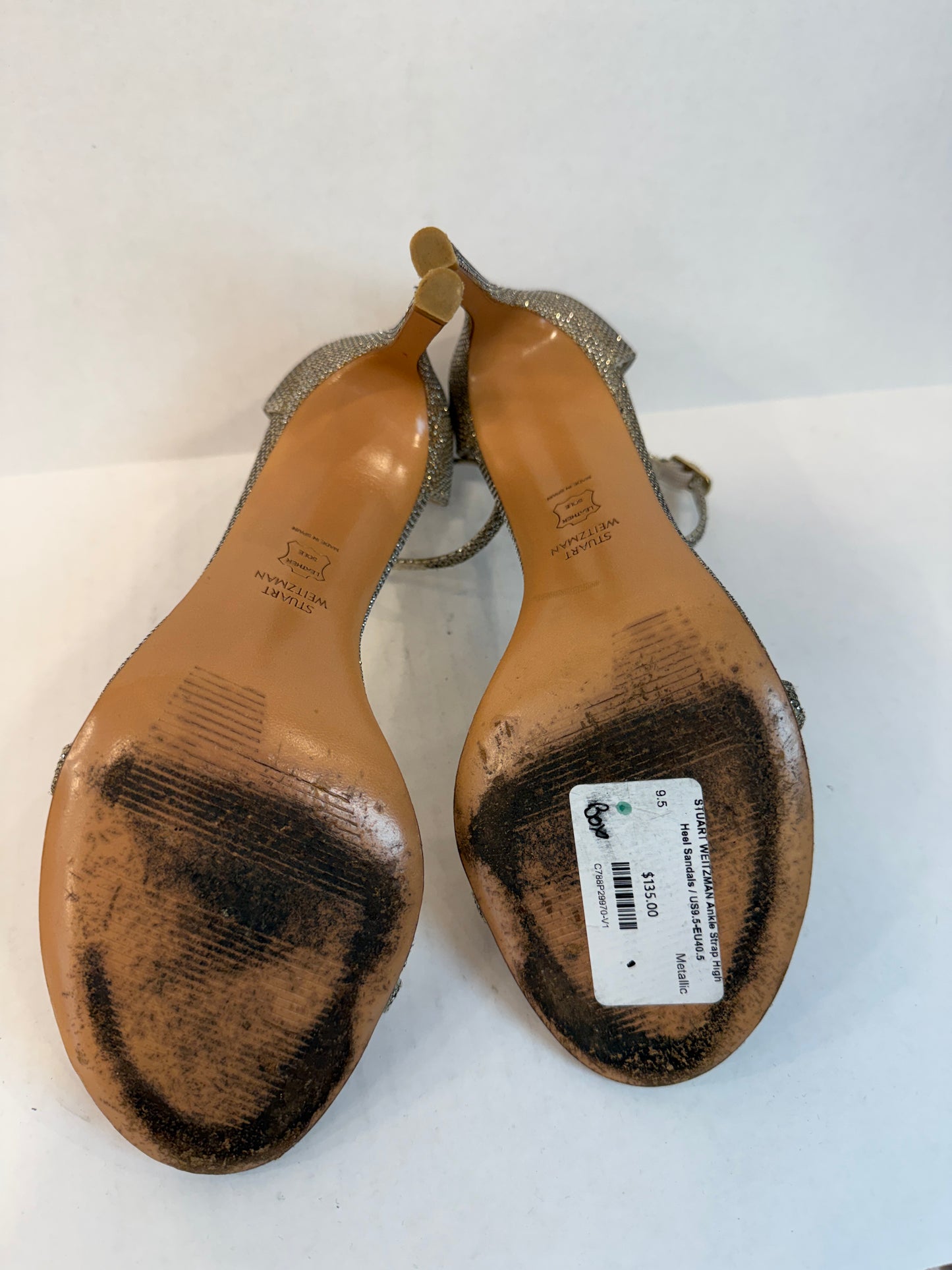 STUART WEITZMAN Ankle Strap High Heel Sandals / US9.5-EU40.5