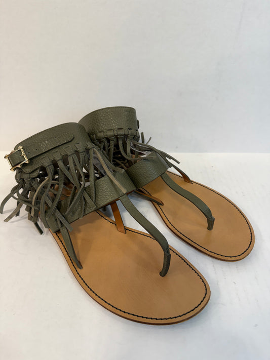 VALENTINO GARAVANI Leather Finged Greek Sandals/US6.5-EU37
