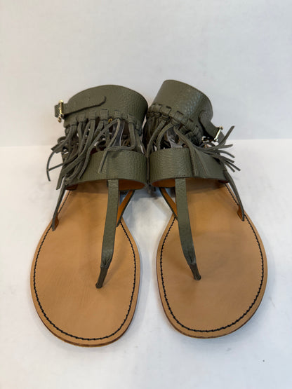 VALENTINO GARAVANI Leather Finged Greek Sandals/US6.5-EU37