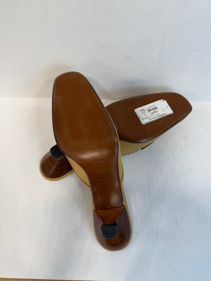 PRADA NWT Beige Madras Pesante Kitten Heels Mules / US9-EU39.5