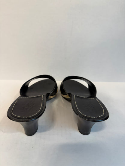 FERRAGAMO Luela Leather Mule in Black — Excellent | EU39-US8.5