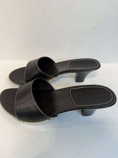FERRAGAMO Luela Leather Mule in Black — Excellent | EU39-US8.5