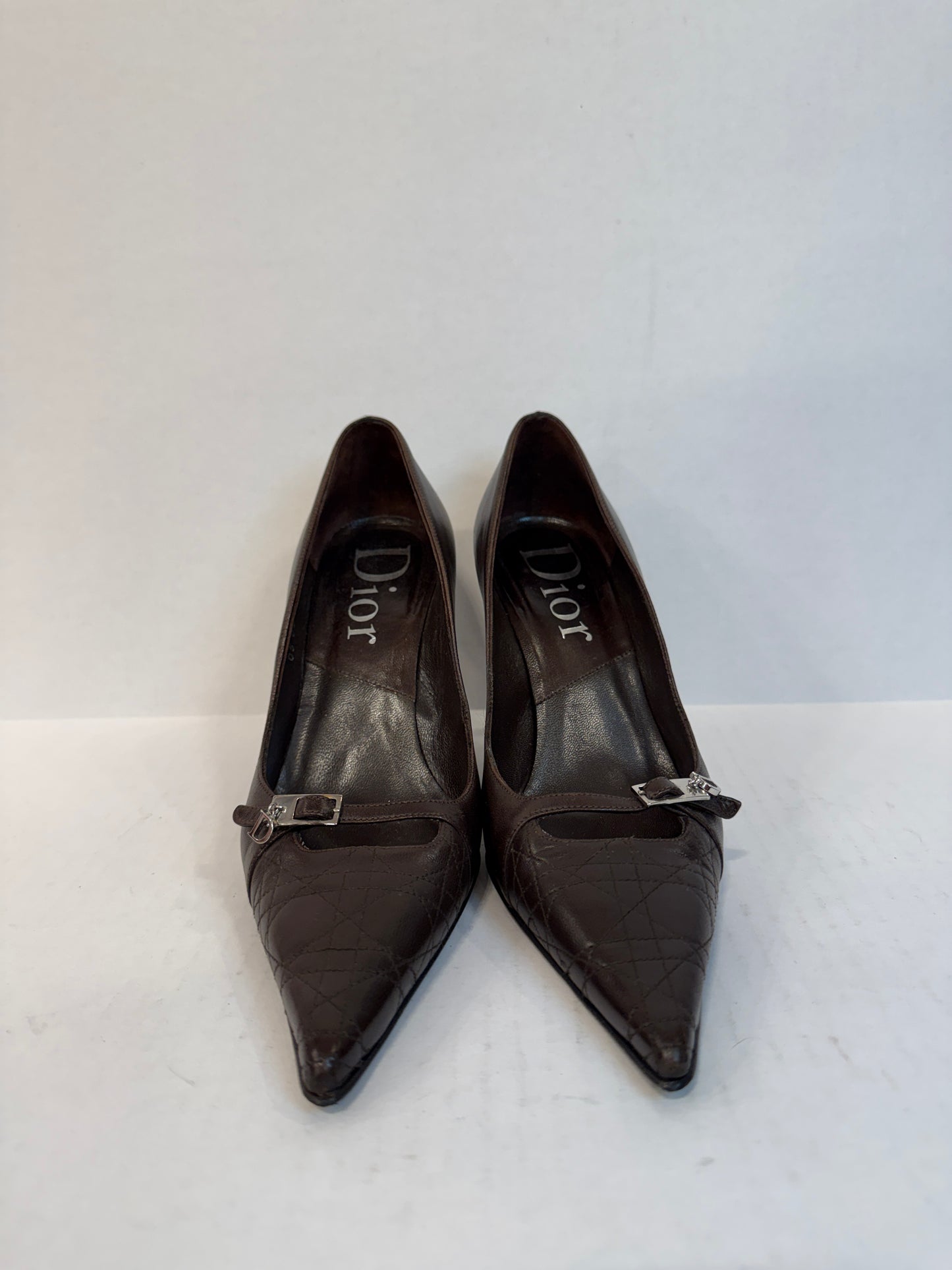 CHRISTIAN DIOR HHeels Leather Pointy Pumps/ US5.5-EU36