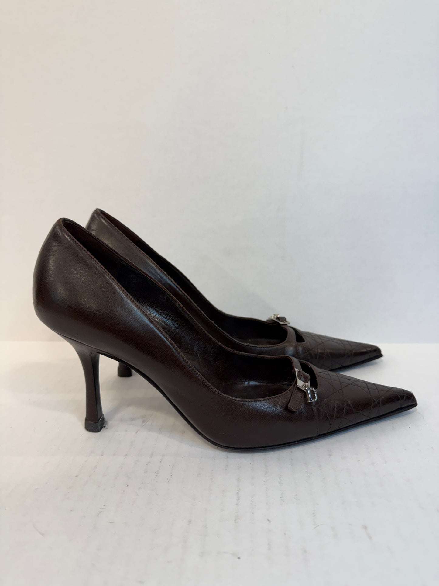 CHRISTIAN DIOR HHeels Leather Pointy Pumps/ US5.5-EU36
