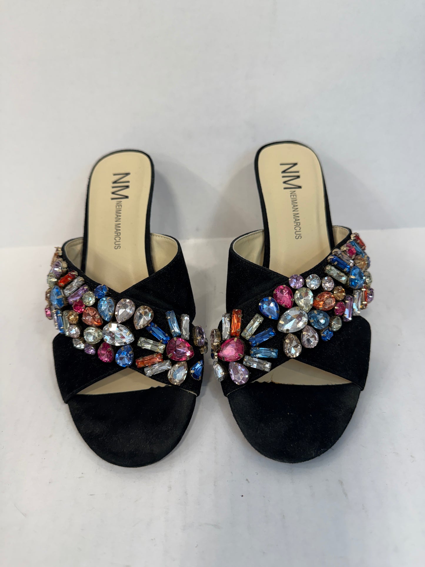 NEIMAN MARCUS Multicolor Crystals Sandals/US 6.5-EU36.5