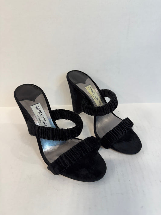 JIMMY CHOO Velvet Sandals/ US6.5-EU36.5