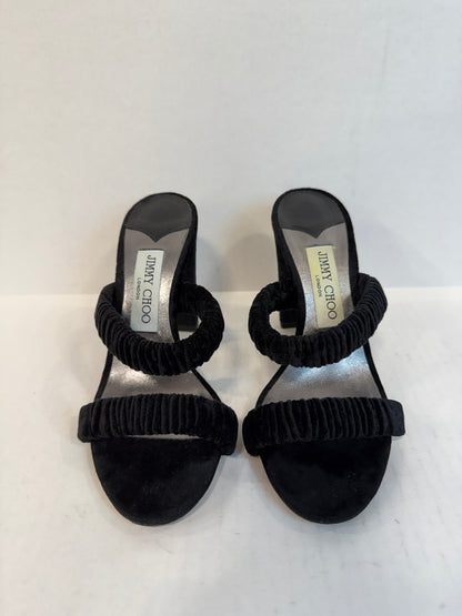 JIMMY CHOO Velvet Sandals/ US6.5-EU36.5