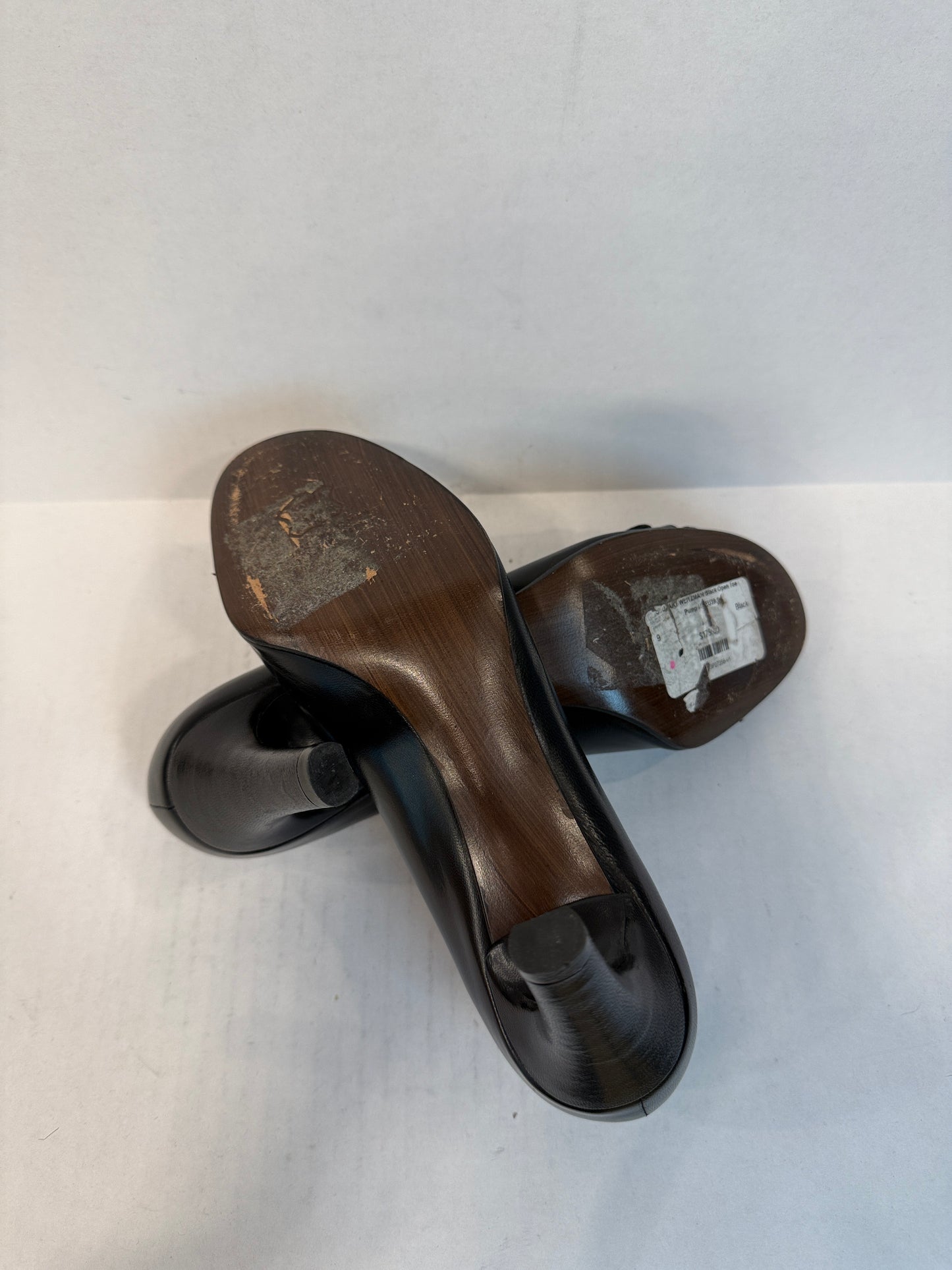 STUART WEITZMAN Black Open Toe Pump / 9-EU39.5