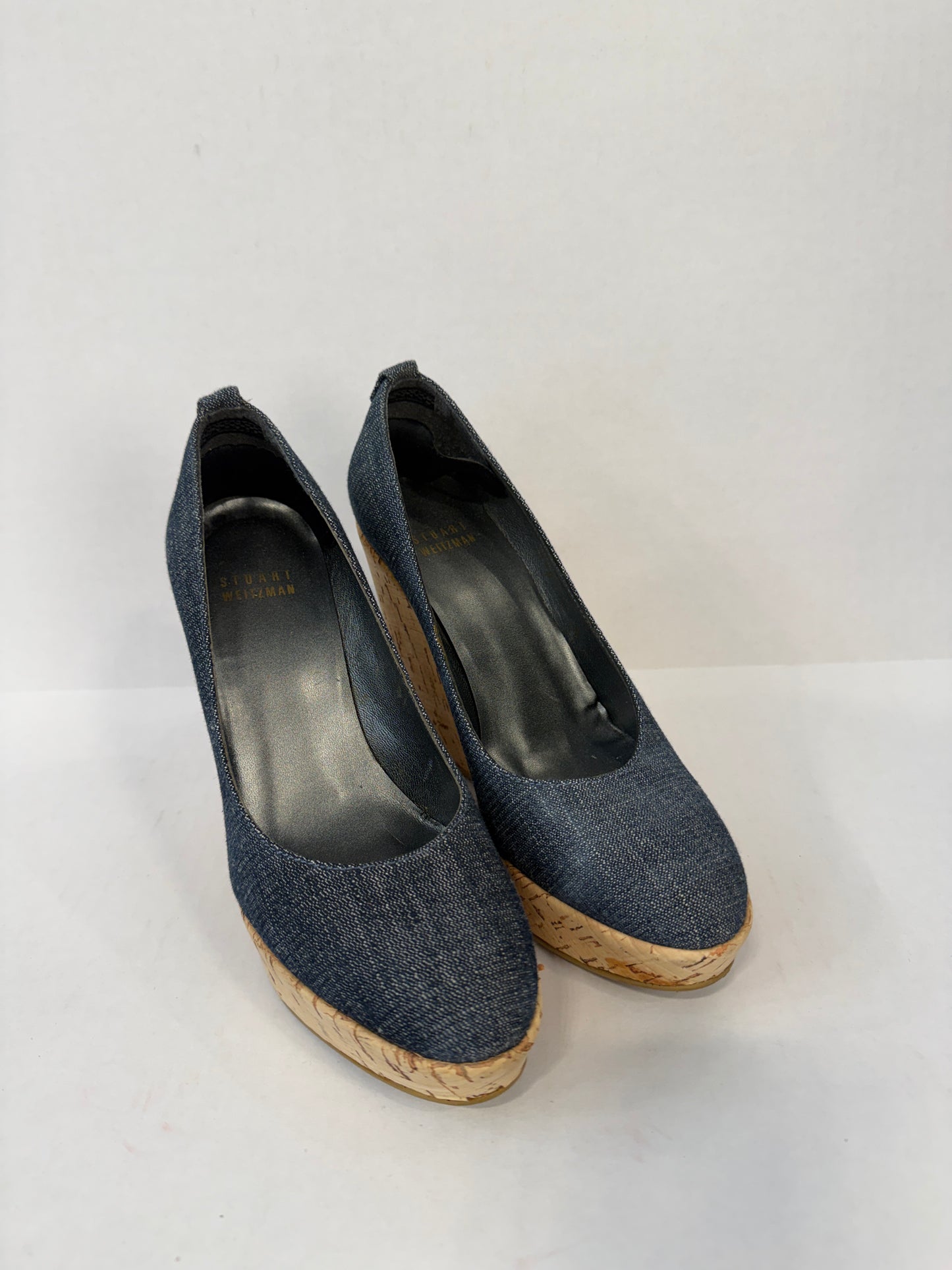 STUART WEITZMAN Corkswoon Navy Denim / US5