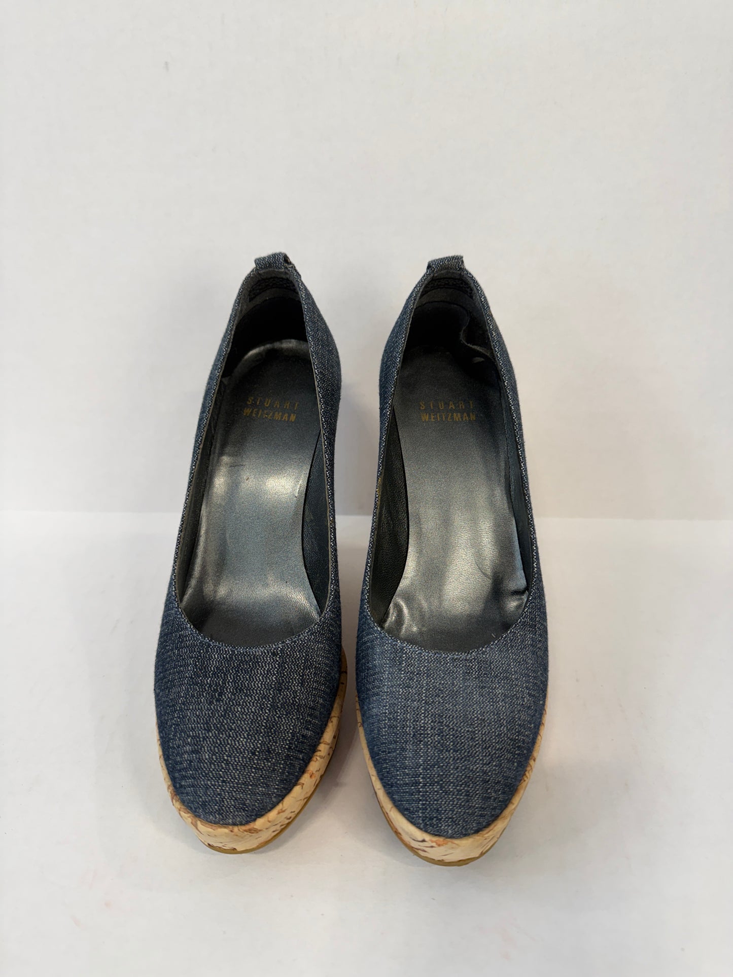 STUART WEITZMAN Corkswoon Navy Denim / US5