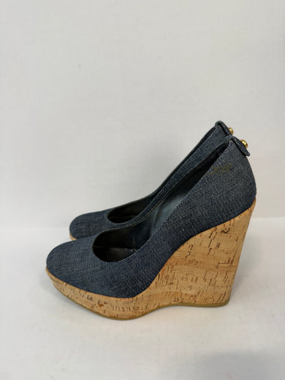 STUART WEITZMAN Corkswoon Navy Denim / US5