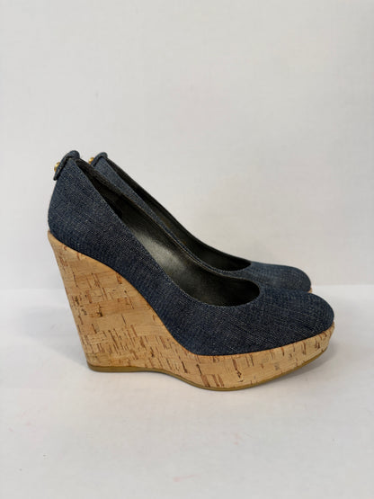 STUART WEITZMAN Corkswoon Navy Denim / US5