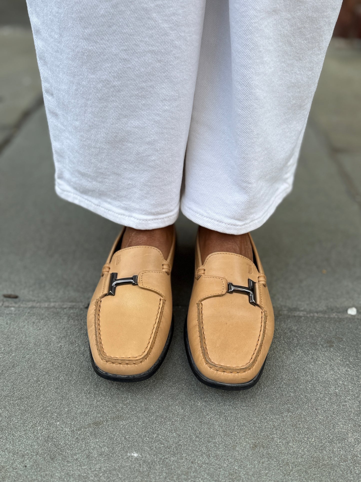 TOD,S Leather buckle Loafers/US8-EU38.5