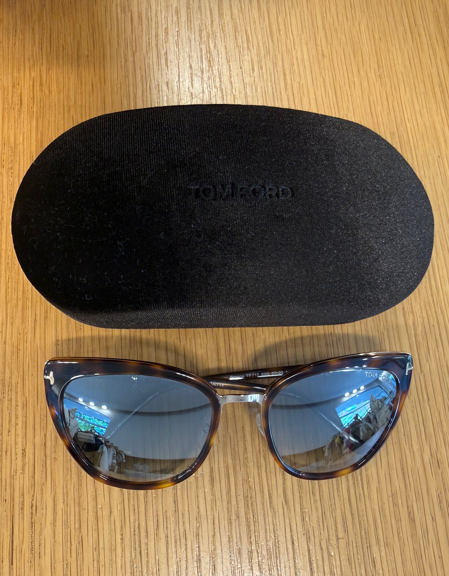 TOM FORD Simona Tortoise Cat Eye Sunglasses