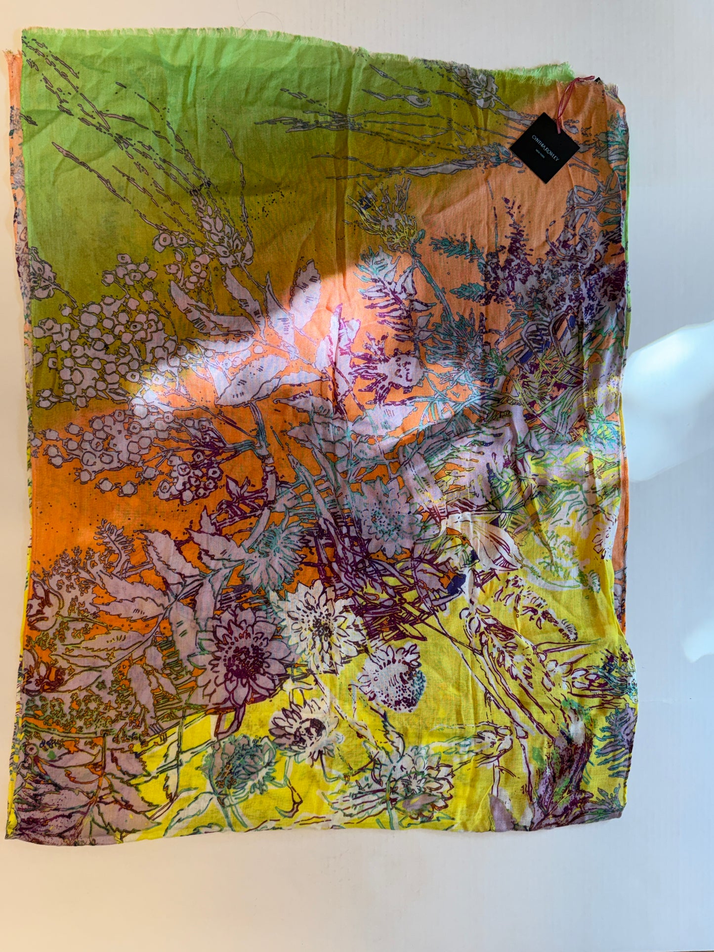 CYNTHIA ROWLEY NWT Colorful Floral Print Scarf