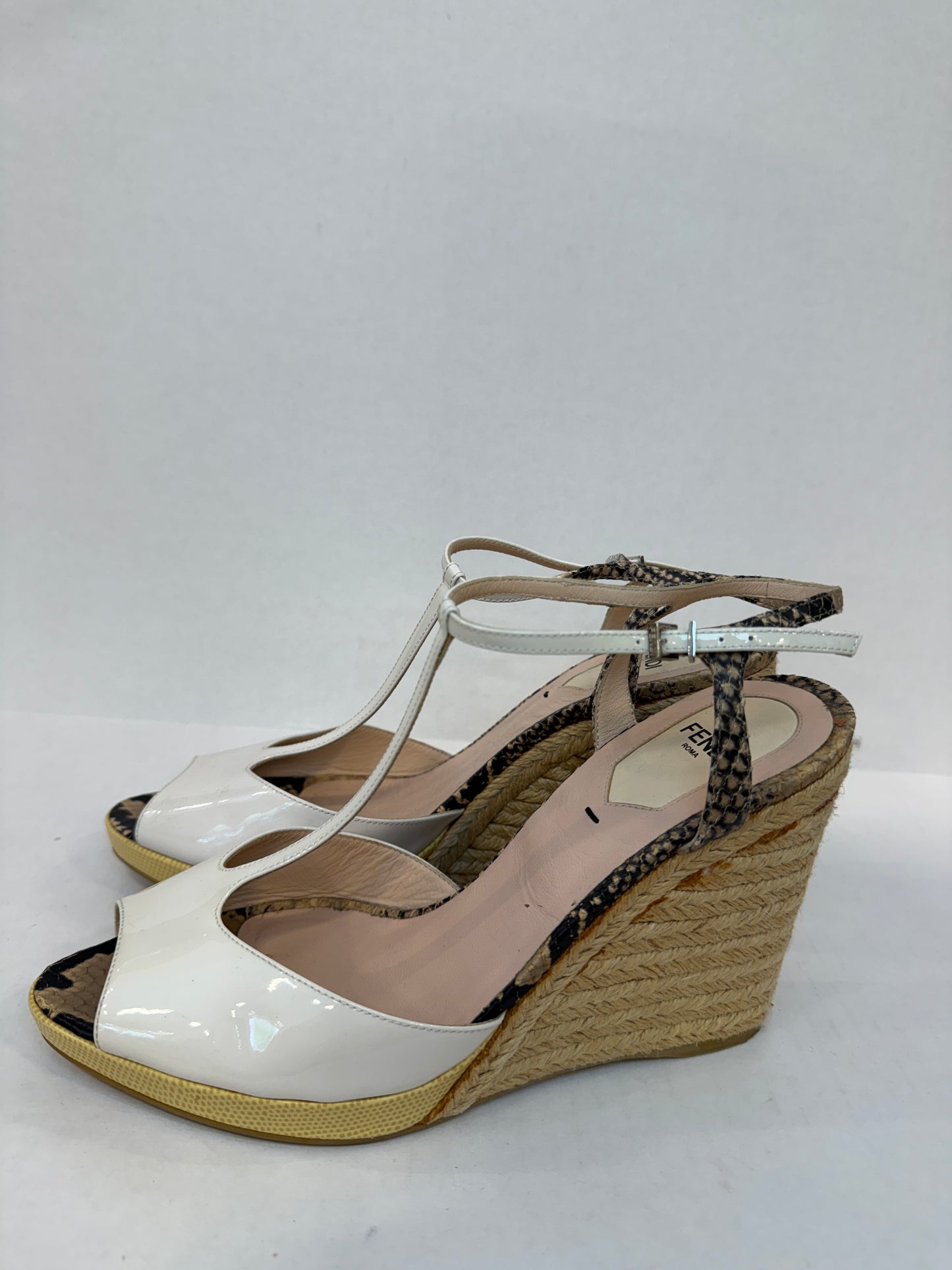 FENDI Leather Espadrilles / US9-EU40