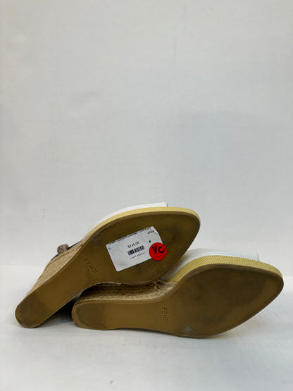 FENDI Leather Espadrilles / US9-EU40