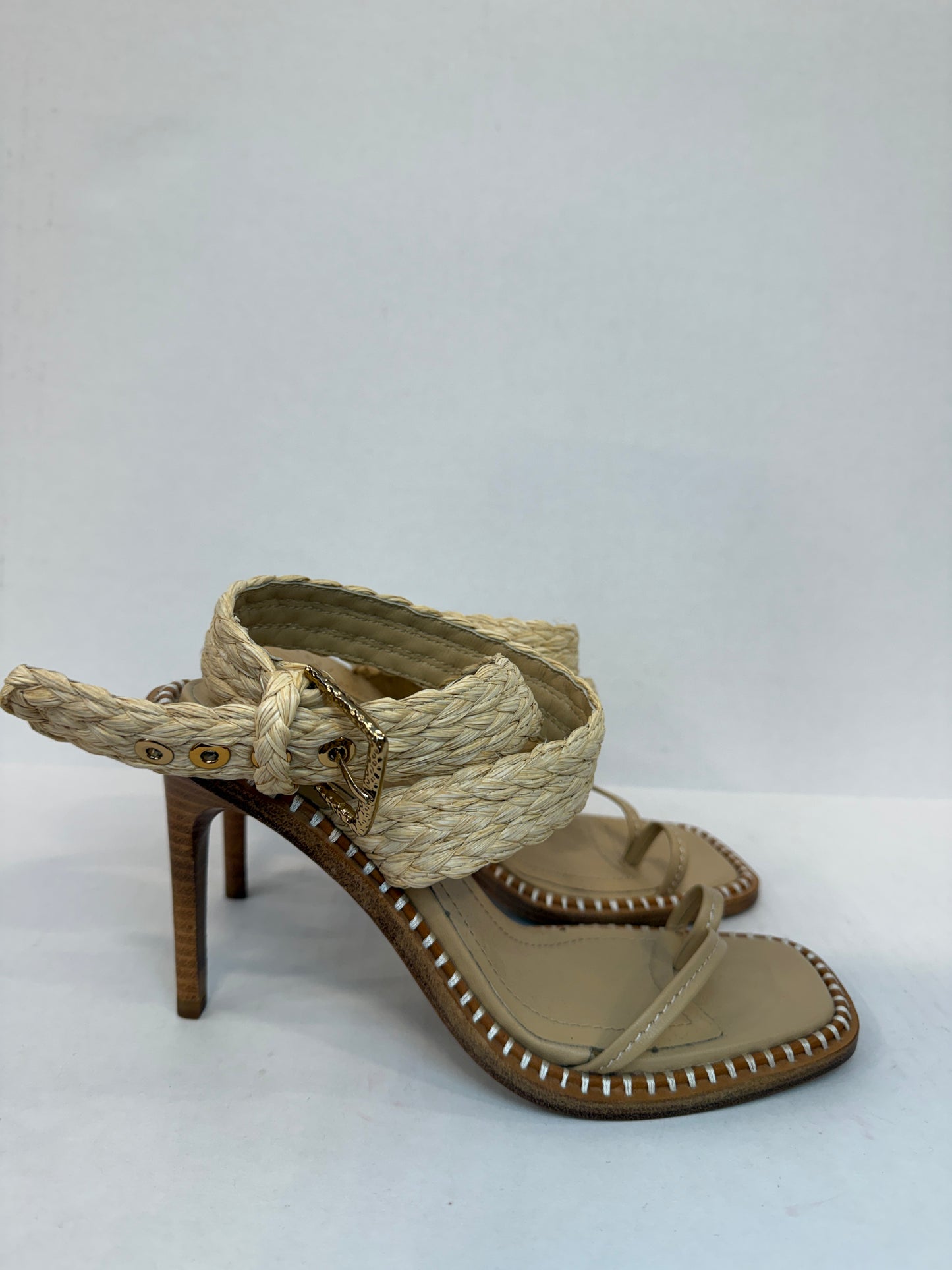 ULLA JOHNSON NWT Lydia Raffia Sandals / US7-EU37