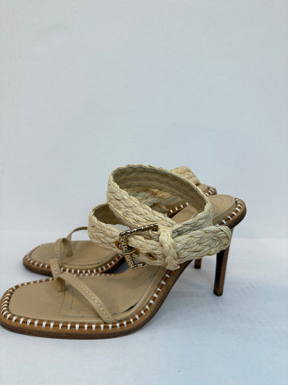 ULLA JOHNSON NWT Lydia Raffia Sandals / US7-EU37