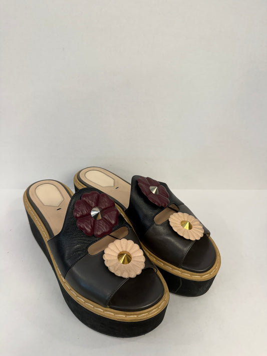 FENDI Floral Platform Sandals /8.5