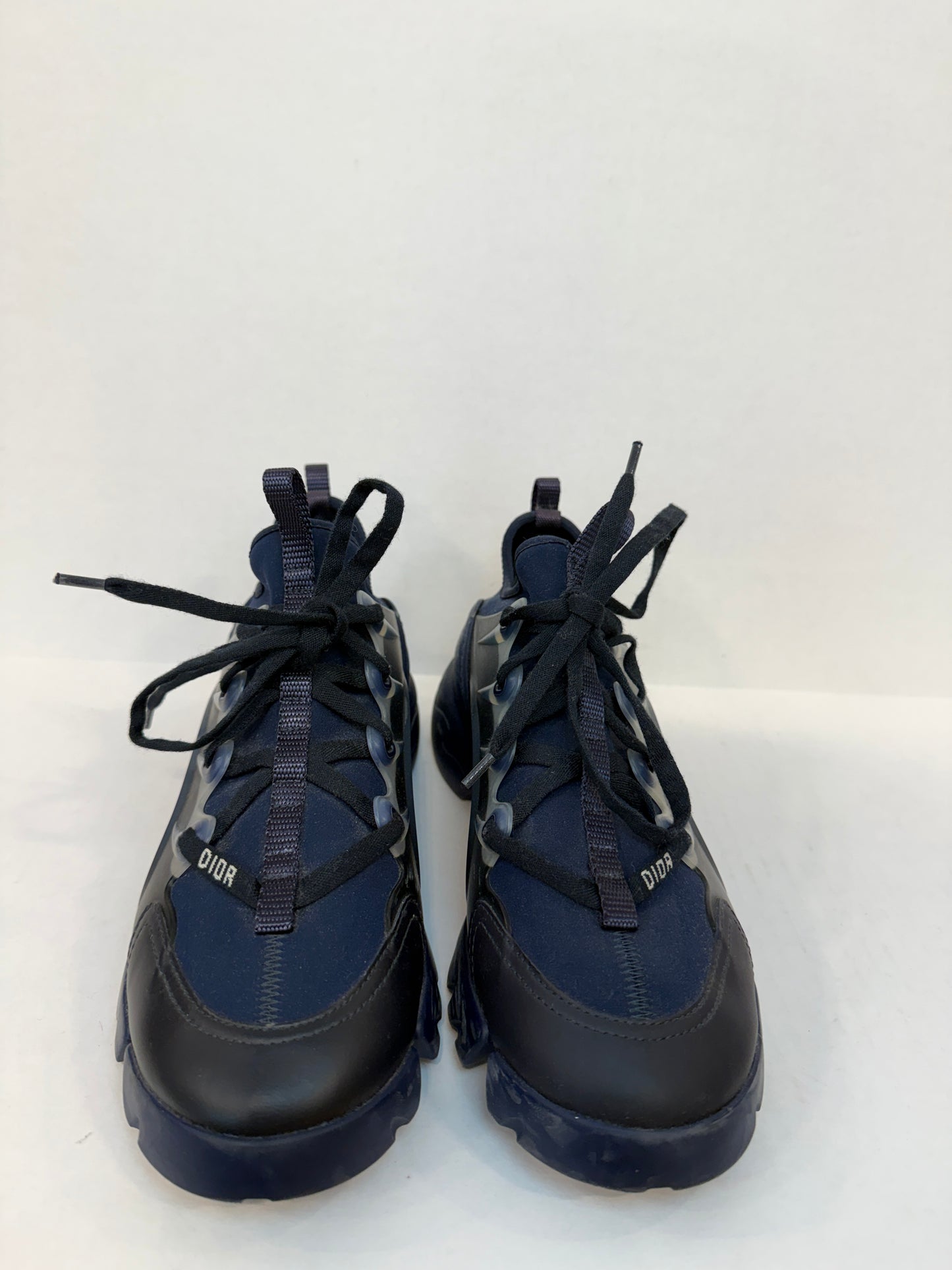 DIOR D-Connect Sneakers in Navy Blue Neoprene — Authentic Pre-Owned | Size EU 37.5 / US 7.5