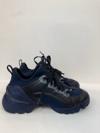 DIOR D-Connect Sneakers in Navy Blue Neoprene — Authentic Pre-Owned | Size EU 37.5 / US 7.5