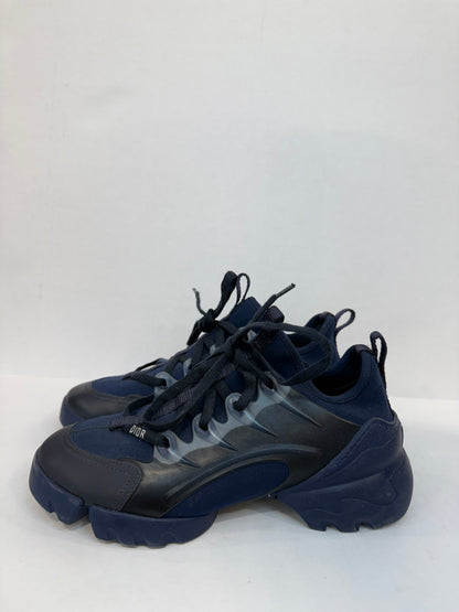 DIOR D-Connect Sneakers in Navy Blue Neoprene — Authentic Pre-Owned | Size EU 37.5 / US 7.5