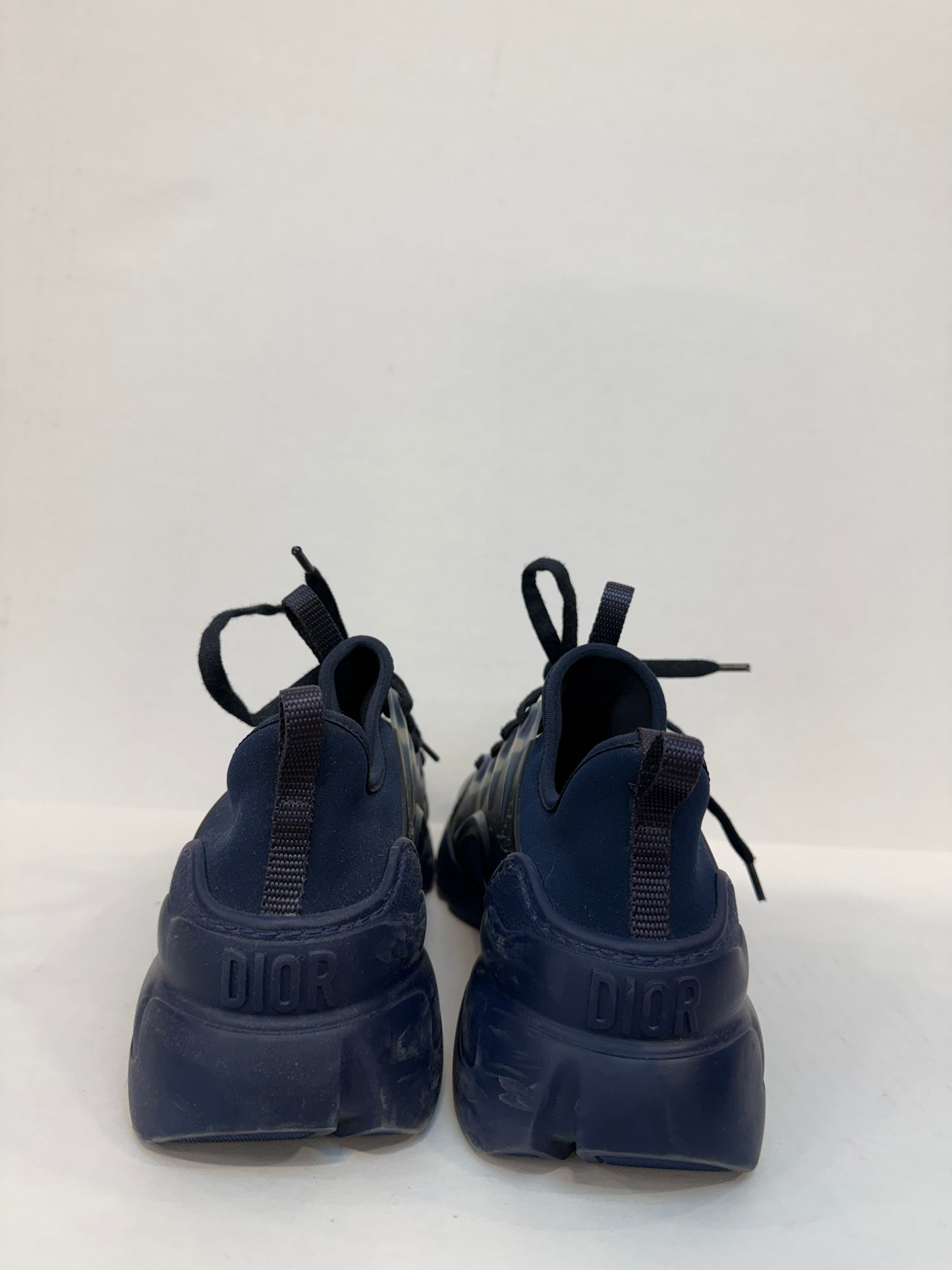 DIOR D-Connect Sneakers in Navy Blue Neoprene — Authentic Pre-Owned | Size EU 37.5 / US 7.5