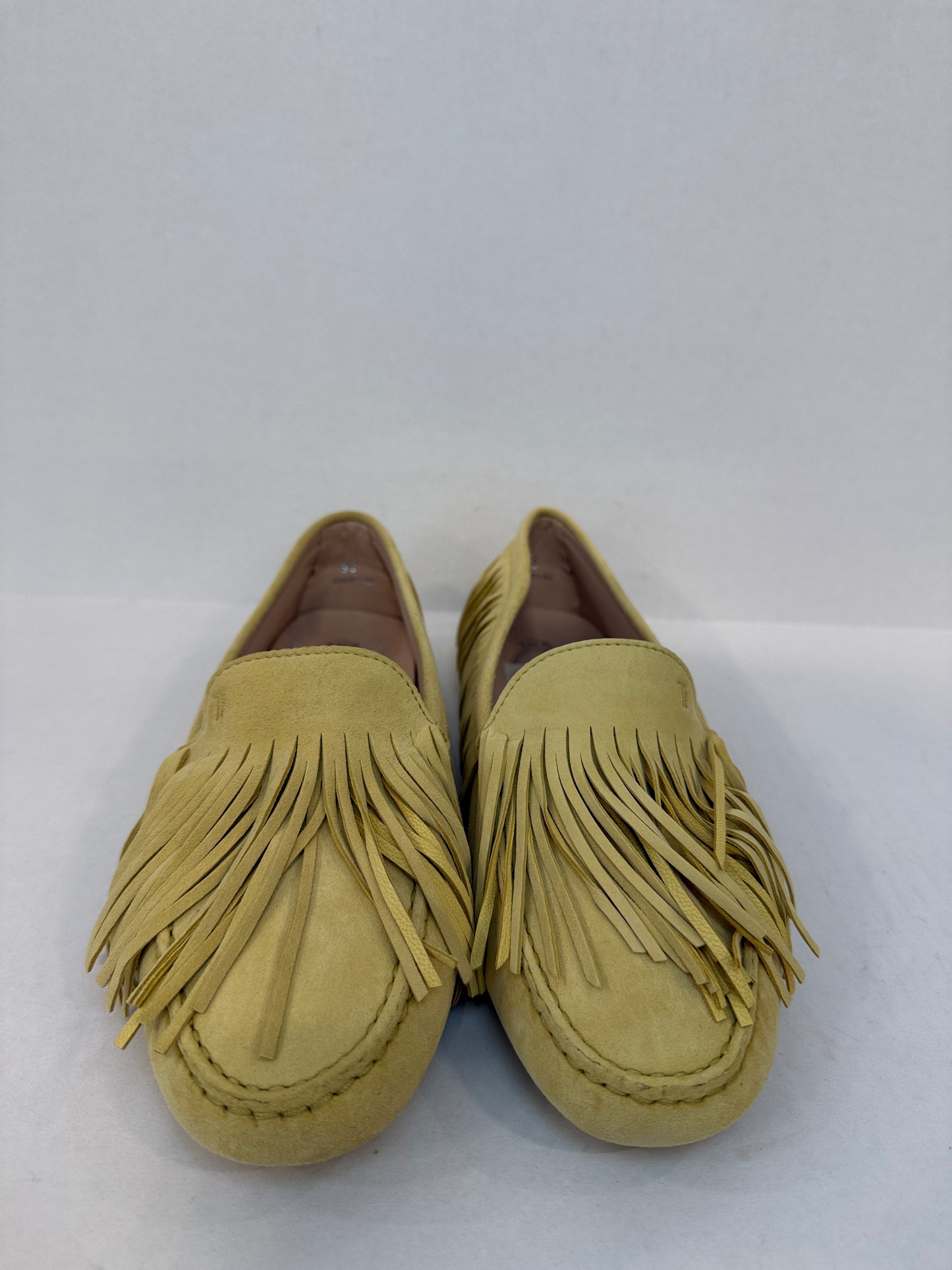 TOD'S NWT Suede Driving Yellow Loafers / US8