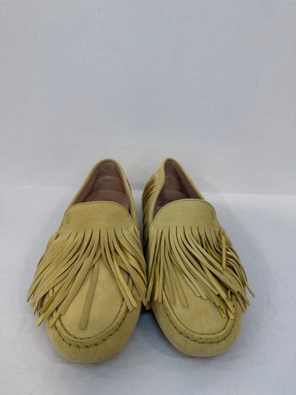 TOD'S NWT Suede Driving Yellow Loafers / US8