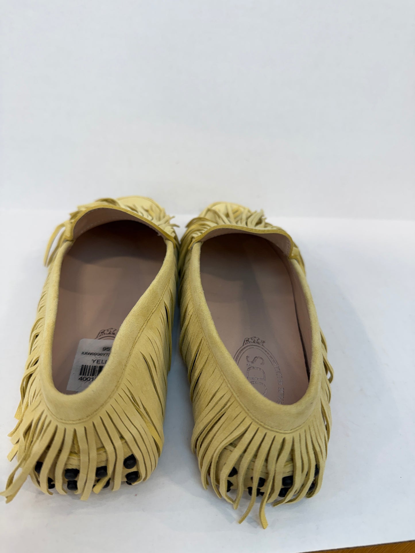 TOD'S NWT Suede Driving Yellow Loafers / US8