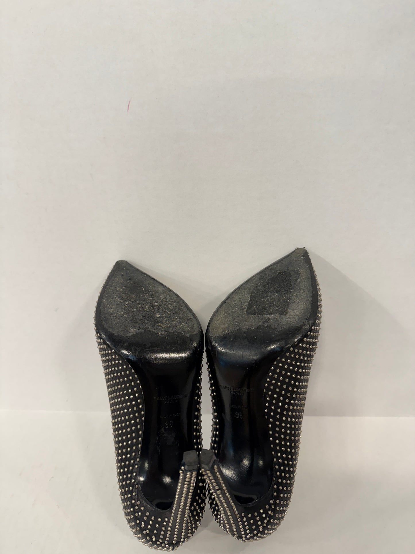 SAINT LAURENT Studded Pointy Pumps / US6-EU38