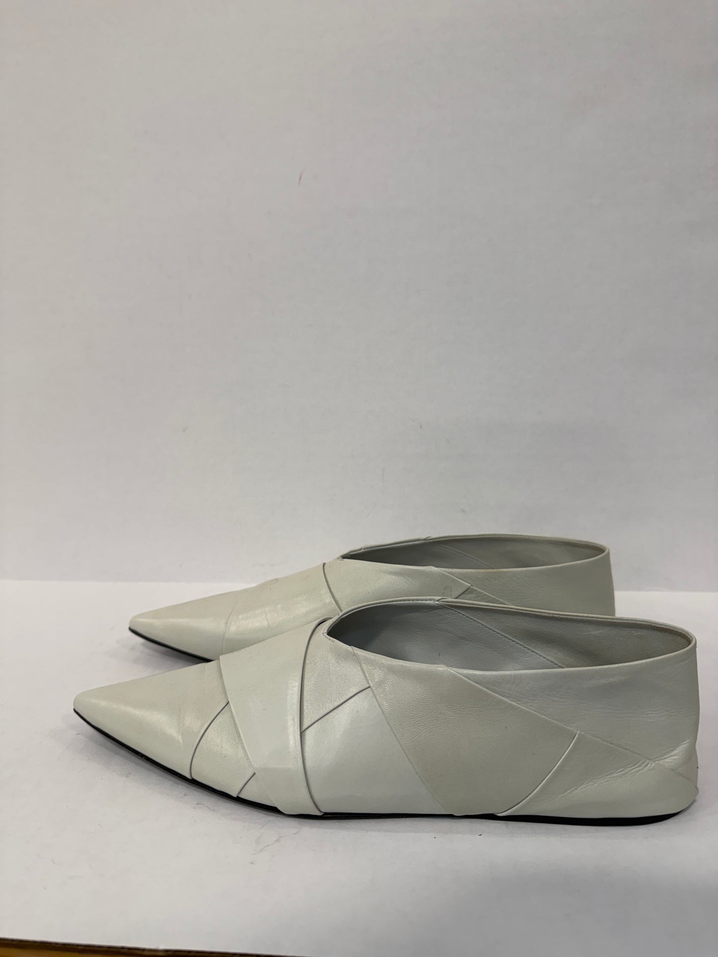 JIL SANDER Pointy Leather Flats / US9-EU40