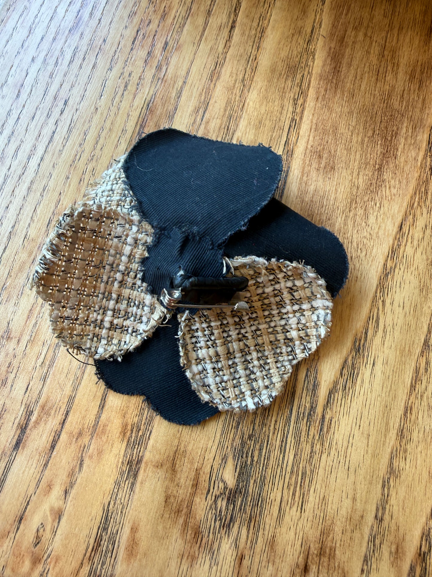 CHANEL Camelia Tweed Brooch