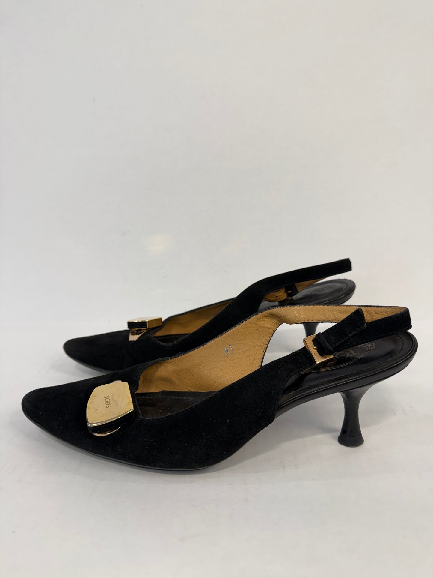 TOD'S Pointed Suede Kitten Heels/US6-EU37