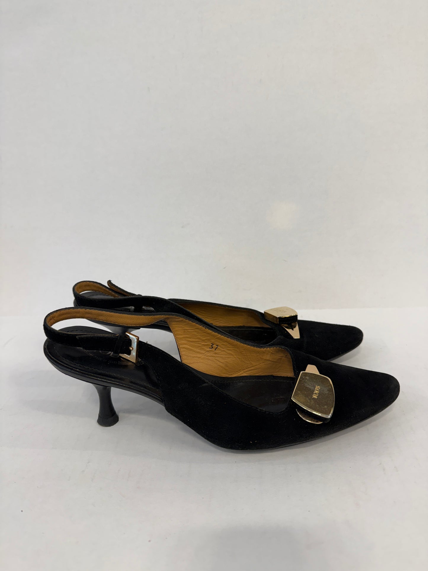 TOD'S Pointed Suede Kitten Heels/US6-EU37