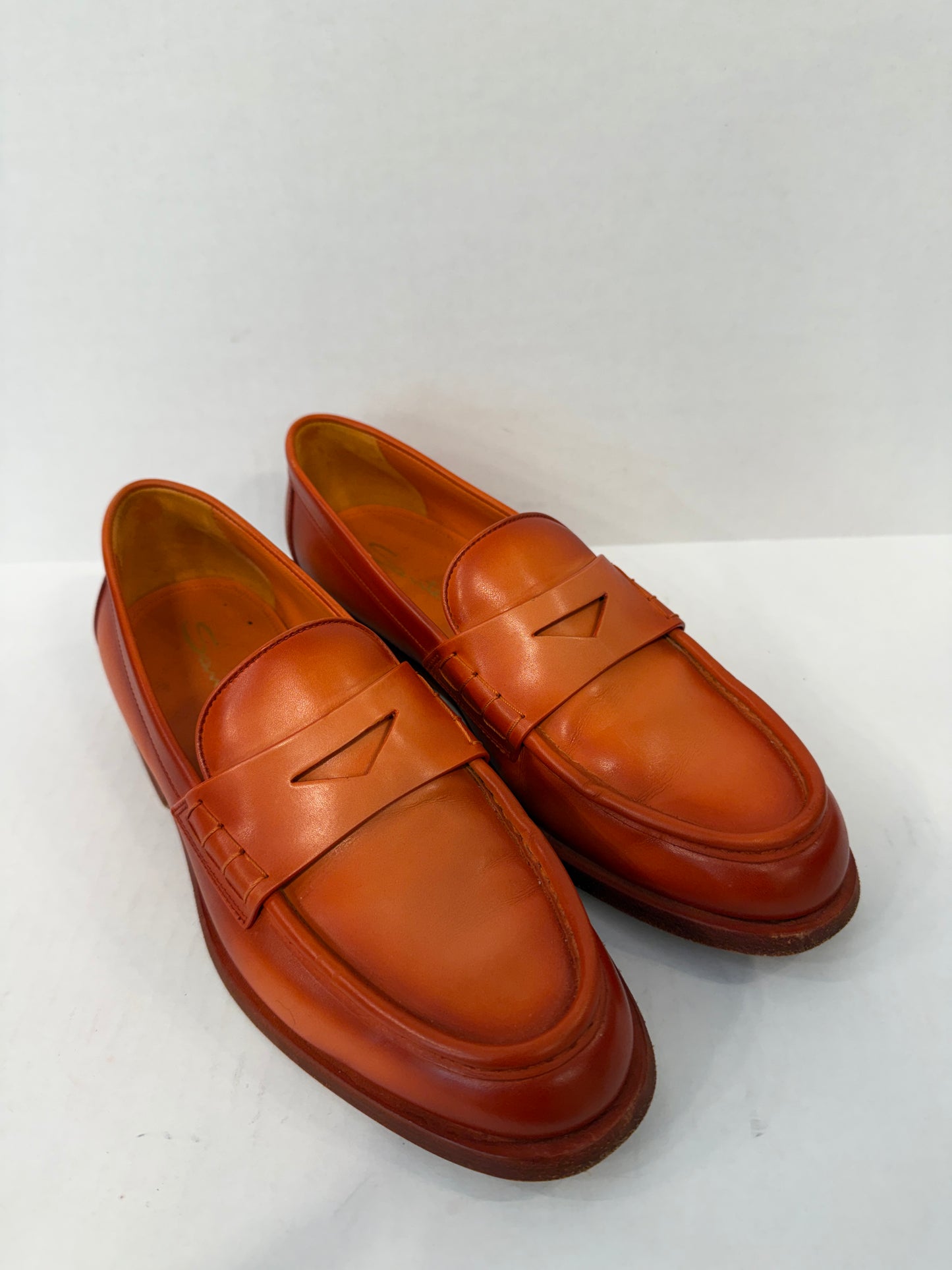 SANTONI Leather Loafers/US7.5-EU38